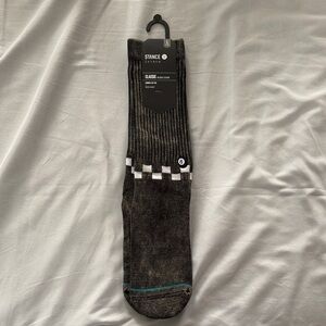 Stance Men's Black and Gray Casual Socks Anthem Crew Height